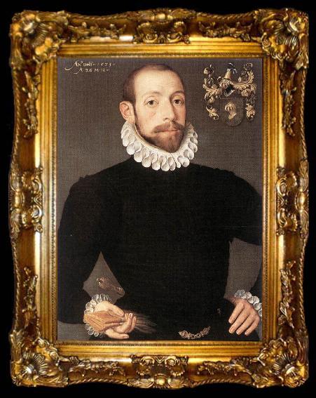 framed  POURBUS, Frans the Younger Portrait of Olivier van Nieulant af, ta009-2
